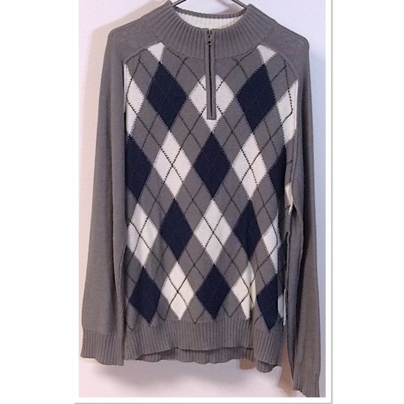 BKE Other - BKE ARGYLE 1/4 ZIP SWEATER